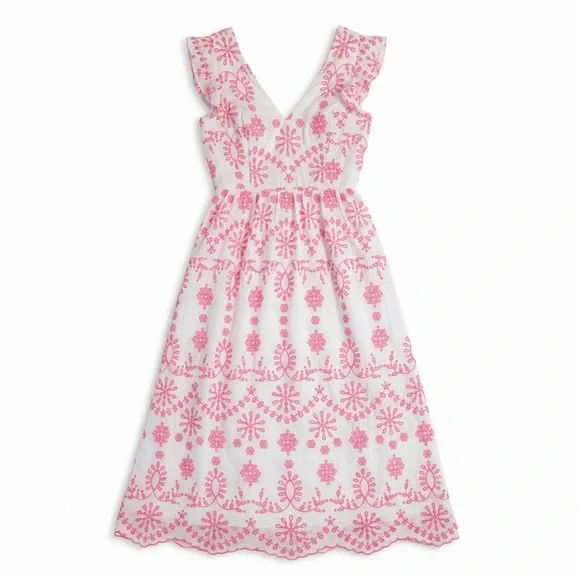 Lilly Pulitzer Lillyanne Midi Dress Karmic Coral Size 2 NWT - Picture 2 of 11